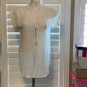Chic White V-Neck Blouse for Women